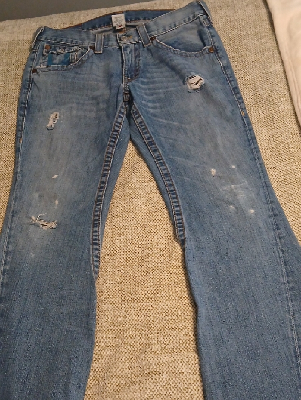 True Religion "Joey" Jeans with Blue Pocket Accent - Picture 3 of 3